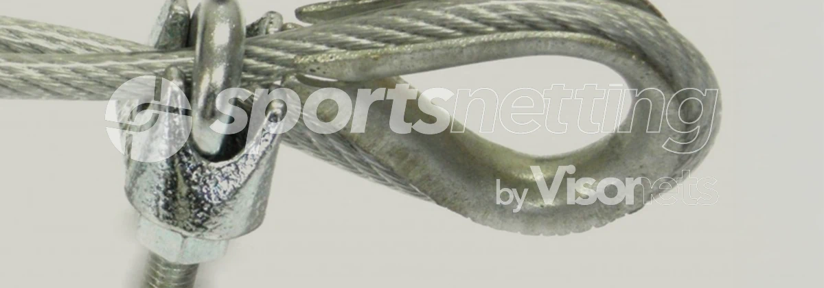 Visornets Sports Netting - Accesorios para redes deportivas (cables, cuerdas, mosquetones, ganchos de expansión, ganchos tipo s rabo de cerdo, cola de cerdo, eslabones, ganchos plásticos)